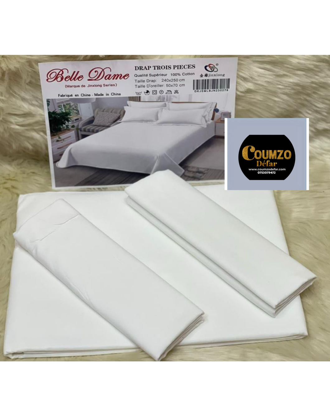 Drap blanc coton